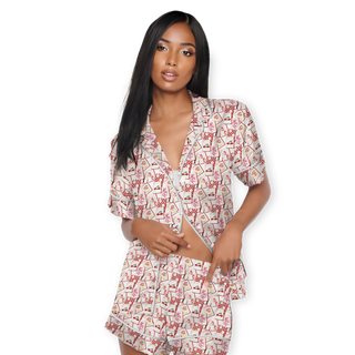 Holiday Mahjong Christmas Pajamas: Short Set