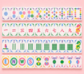 The Traditional LIne Mahjong Tiles