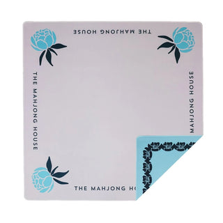 Blue Double-Sided Travel Mahjong Mat