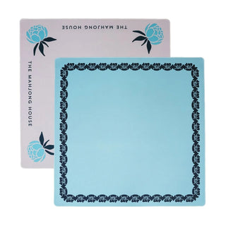 Blue Double-Sided Travel Mahjong Mat