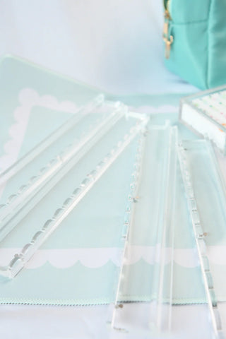 Humble and Oak Travel  Acrylic Racks 12" with Scallop Pusher