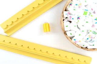 Italian Lemon Mahjong Racks 20" with Scallop Pushers