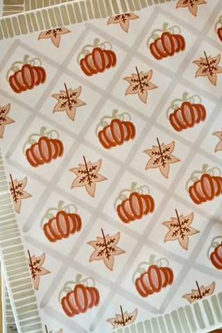 Painted Pumpkins Mahjong Mat