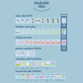 Dockside Tiles- A Southern Lake Inspired Mahjong Set