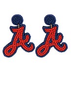 Braves Seed Bead Earrings