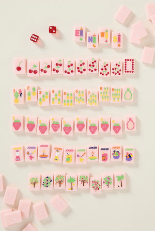 The Fruity Line Mahjong Tiles: Pink