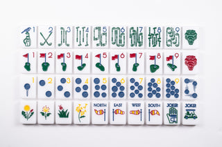 THE COUNTRY CLUB SET -  MAHJONG TILES:  WINNING WHITE