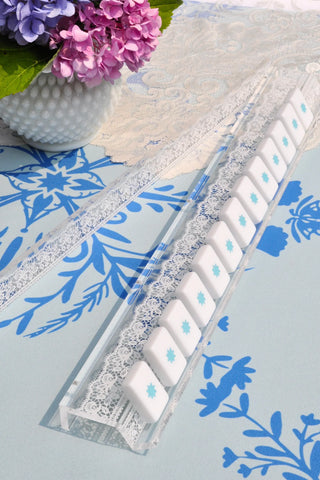 White Lace Acrylic Mahjong Racks