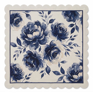 Indigo Rose Chinoiserie Leatherette Mahjong Mat