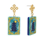 Mahjong Pagoda Earrings