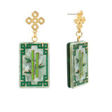 Mahjong Bamboo Earrings