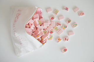 The Fruity Line Mahjong Tiles: Pink