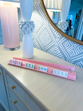 Blush Scallop Acrylic Mahjong Racks