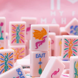 THE LUMERA SERIES | Mahjong that Radiates Joy | Light Pink Melamine Tile