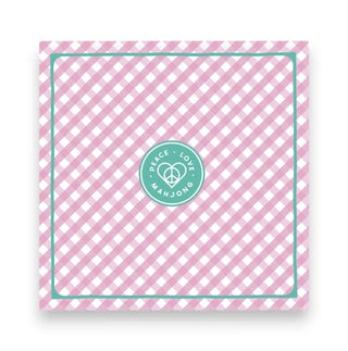 PLM Pink Fling Gingham Mahjong Mat