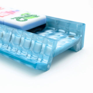 MFM PEARL BLUE CROSSHATCH ACRYLIC MAHJONG RACKS