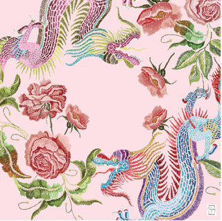 BESPOKE YEAR OF THE DRAGON MAT - PINK BLUSH