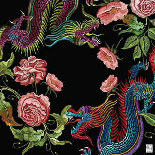 BESPOKE YEAR OF THE DRAGON MAT - BLACK