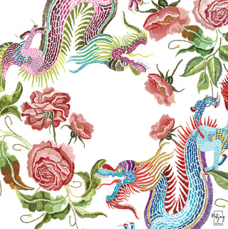Bespoke Year of the Dragon Mat- Dove White