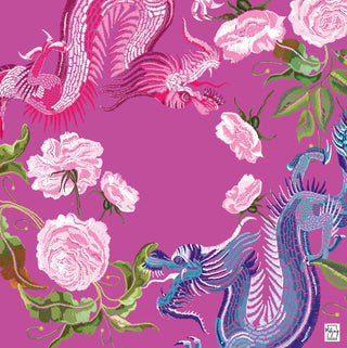 BESPOKE YEAR OF THE DRAGON MAT - RASPBERRY SORBET