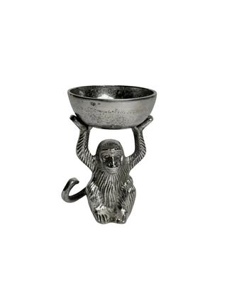 Small Silver Monkey Dice Dish