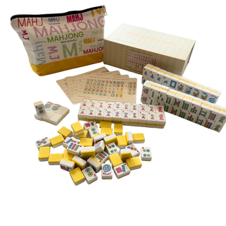 Mahjong Studios – American Mahjong Tile Set Yellow Lilac Ocean Blue: Rose Dragon