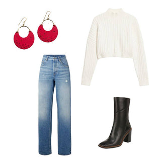 Nina Crimson Starscape Earrings