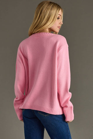 Merry Sweater: Pink/Red