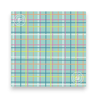 Pink Cabana Plaid Mahjong Mat