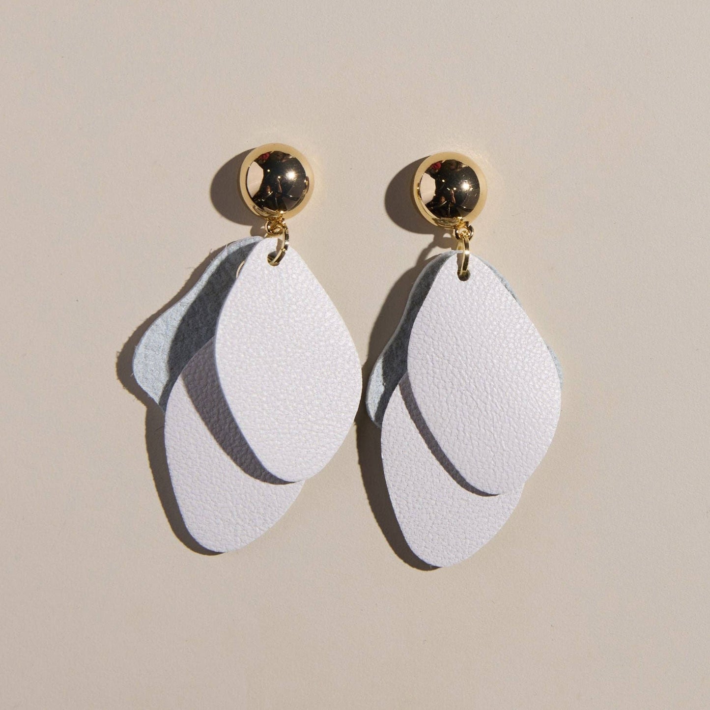 Weston Earrings: Cream
