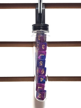 D6 8-Piece Dice Set - Vorpal - Lavender & Blue w/ Gold