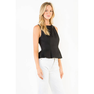 Sleeveless Peplum Top: YELLOW / XS-S-M-L(1-2-2-1)