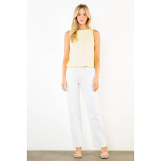 Sleeveless Peplum Top: YELLOW / XS-S-M-L(1-2-2-1)