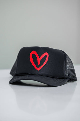 Imperfect Heart Trucker Hat - Classic Colorways: Camo/Red