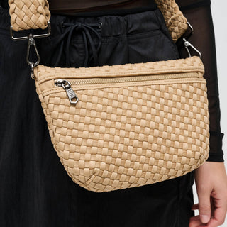 Ethereal - Woven Neoprene Crossbody Bag: Cream