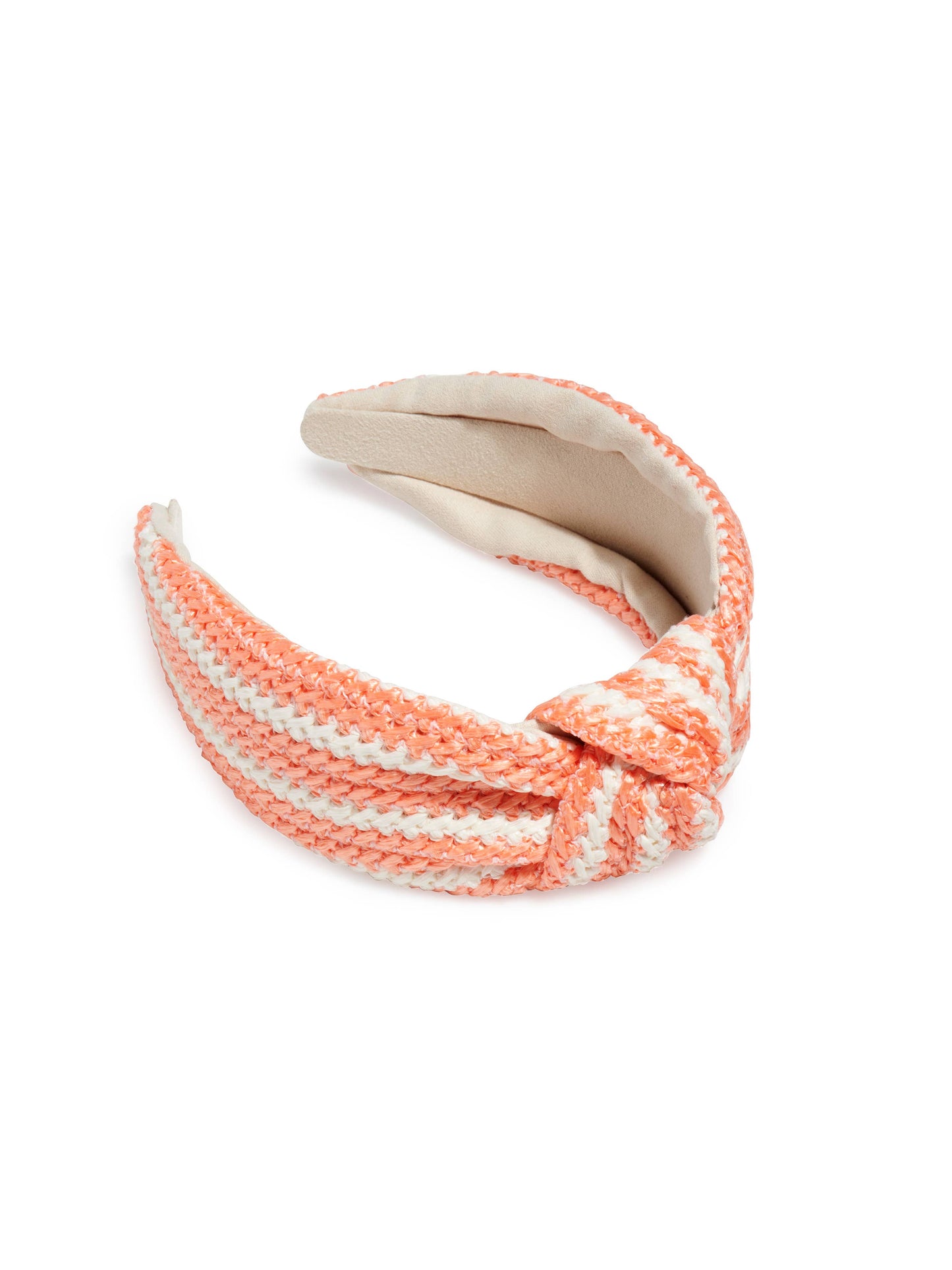 WOVEN STRIPE KNOTTED HEADBAND: Blue