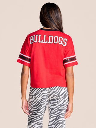 The Blitz Sequin Jersey Tee | Georgia: SM