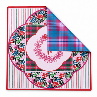 Very Merry Wreath Double-Sided Leatherette Mahjong Mat