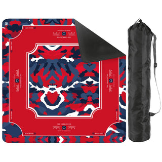 Game Day Mahjong Mat: Orange & Navy