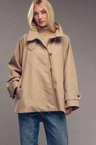Nicolette Modern A-Line Trench Jacket