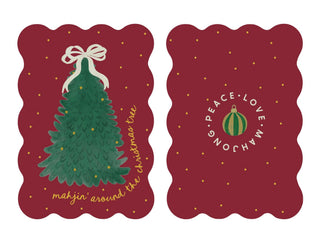 Mahjin' Around The Christmas Tree Holiday Shufflers- Dark Red