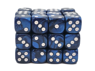 Pearl Blue Dice 36 Count