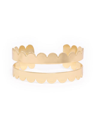 Remi Scalloped Edge Cuff Brass
