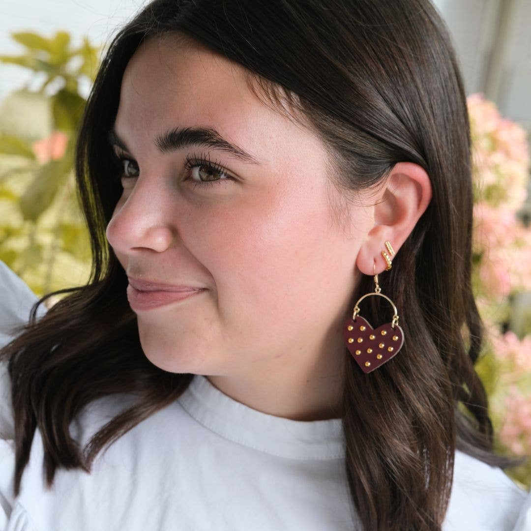 Harlow Burgundy Earrings