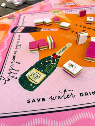 NEW NEOPRENE Bams & Bubbly Mahjong Mat | In Stock