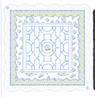 Hamptons Hydrangea Mahjong Mat (Preorder)