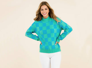 Kelly Checkered Sweater: MINT