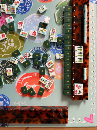 Willow Neoprene Mahjong Mat: 32.5" x 32.5"