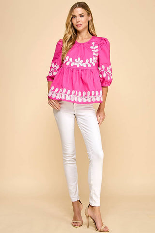 Ansley Top: Pink