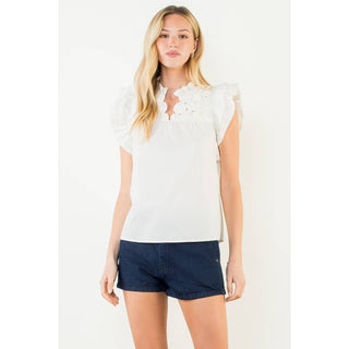 Sinclair Flutter Sleeve Top
